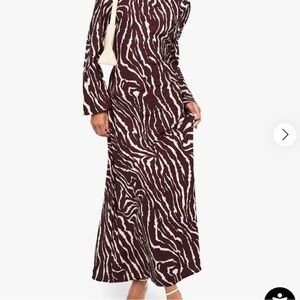 Elegant Zebra Print Maxi Dress